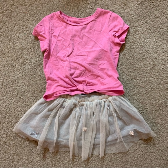 Little girls pink+red outfit bundle, size 4 - Picture 2 of 7